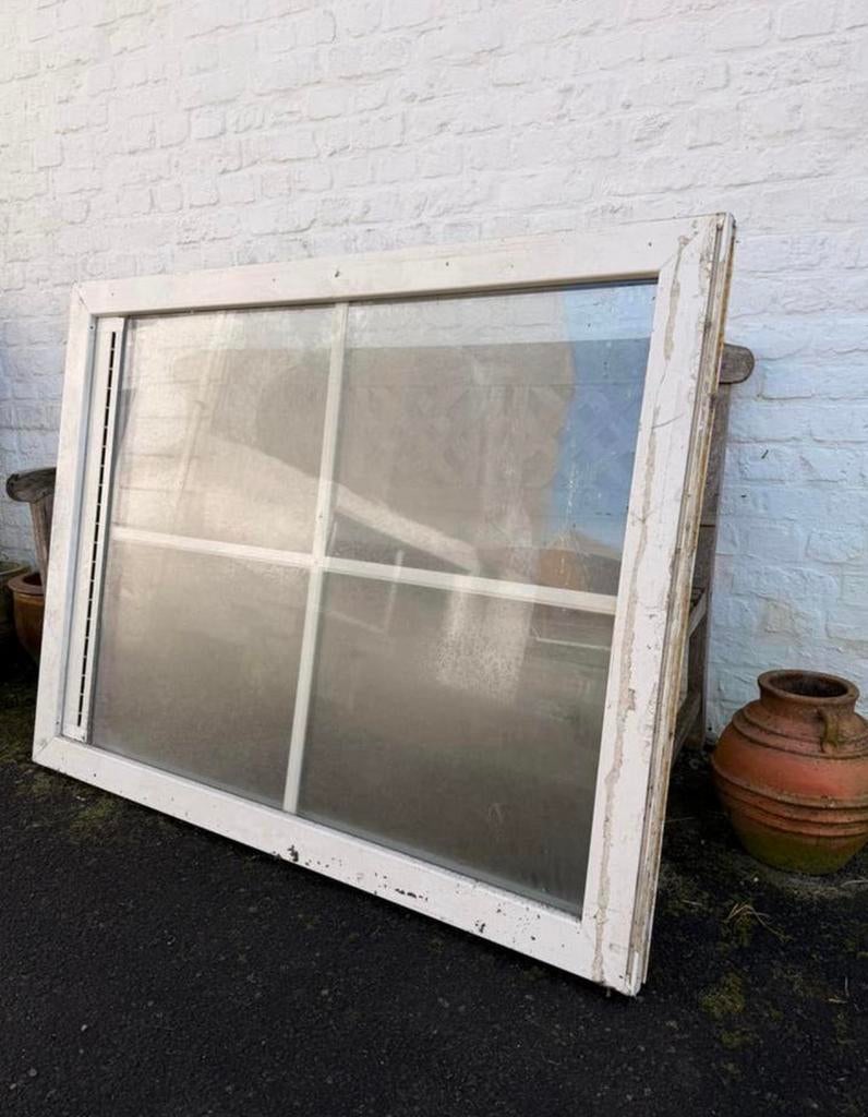 PVC raam, Gebruikt, Inclusief glas, 75 tot 150 cm, Ophalen