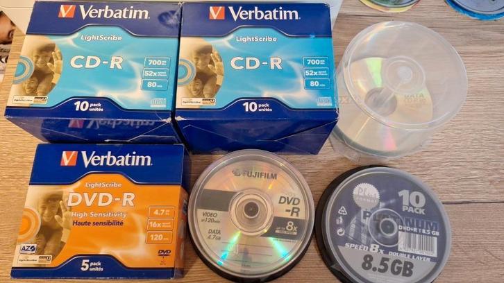 CD-R en DVD-R  lightscribe en andere (50 stuks totaal), Computers en Software, Beschrijfbare discs, Nieuw, Overige typen, Lightscribe