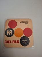 Oud bierviltje edel pils van milders geel, Verzamelen, Biermerken, Ophalen of Verzenden