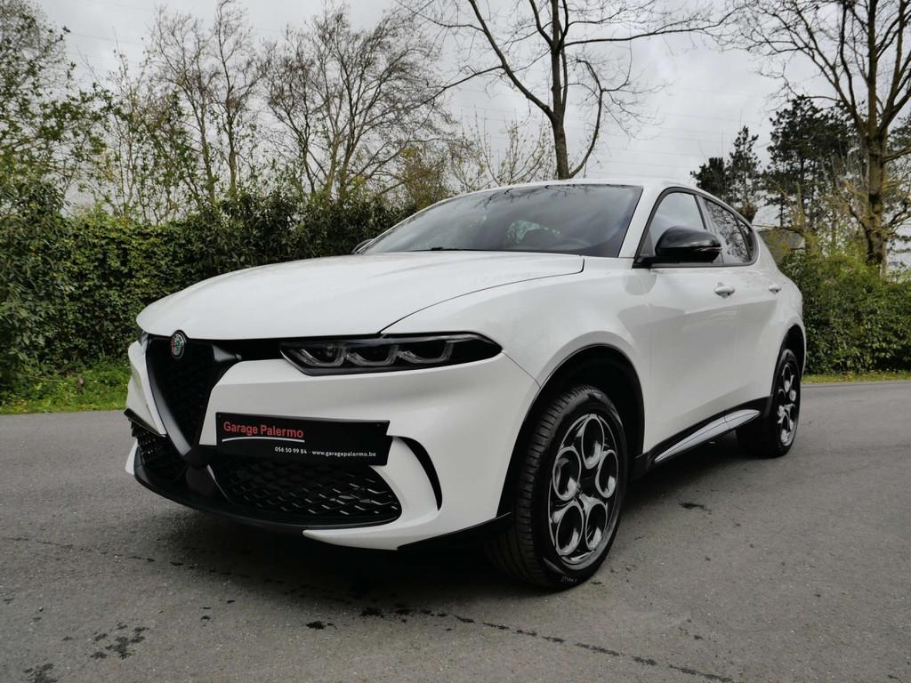 Alfa Romeo Tonale Q4 Sprint 190PK+garantie tot 48 ste maand, Auto's, Gebruikt, Zwart, 4 cilinders, Wit