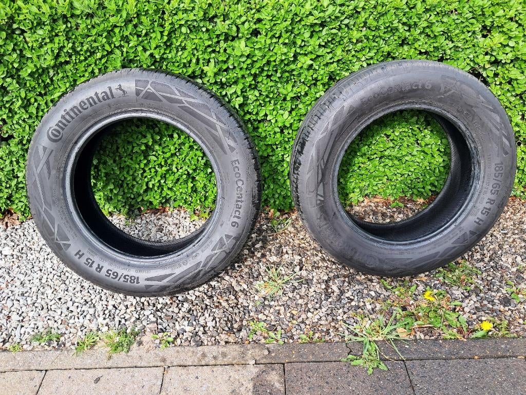 2 zomerbanden 185/65 R15 H, Ophalen, Gebruikt, 15 inch, 185 mm