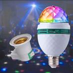 Kleurrijke auto rotating RGB LED disco party lamp E27 3W 230, Ophalen of Verzenden, Nieuw, Licht, Kleur