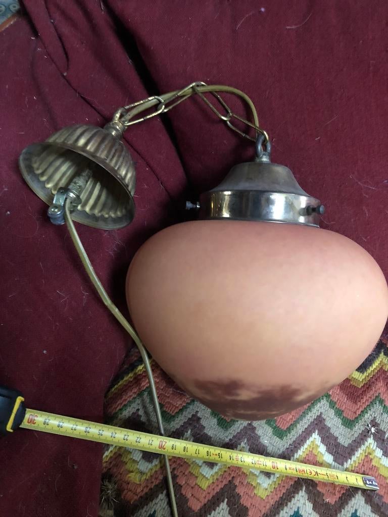 lampe suspendue, Maison & Meubles, Lampes | Suspensions, Utilisé, Moins de 50 cm, Verre, Enlèvement ou Envoi