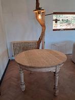 Ronde masieve eiken tafel geluchtgomd, Huis en Inrichting, Tafels | Eettafels, Ophalen, Eikenhout