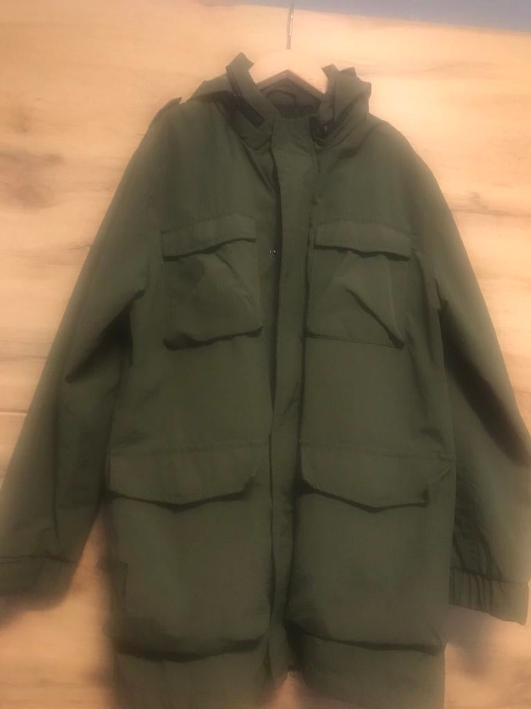 Regen jas maat 134, Ophalen, Zo goed als nieuw, Groen