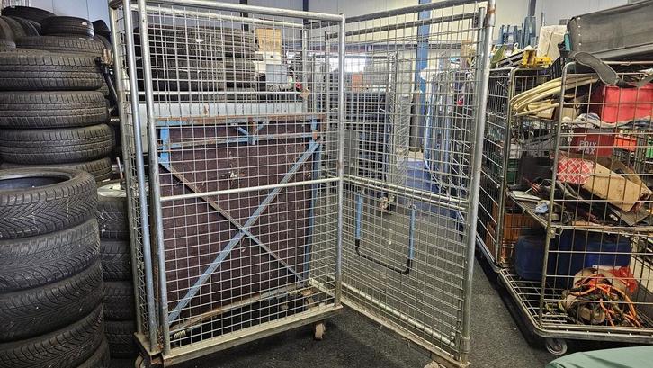 Transportkar afmeting  194X126X195 inklapbaar, Doe-het-zelf en Bouw, Transportwagens, Gebruikt, Transportkar