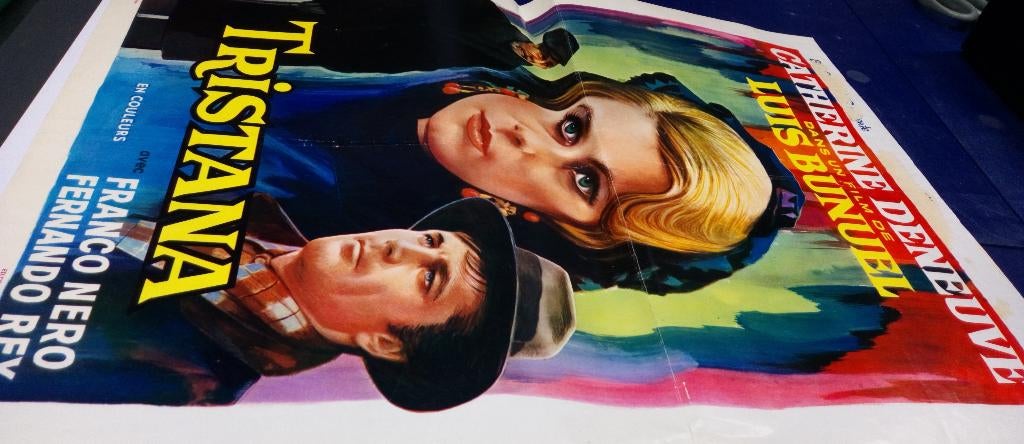 ancienne affiche belge de cinéma - Tristana - DENEUVE, Enlèvement ou Envoi