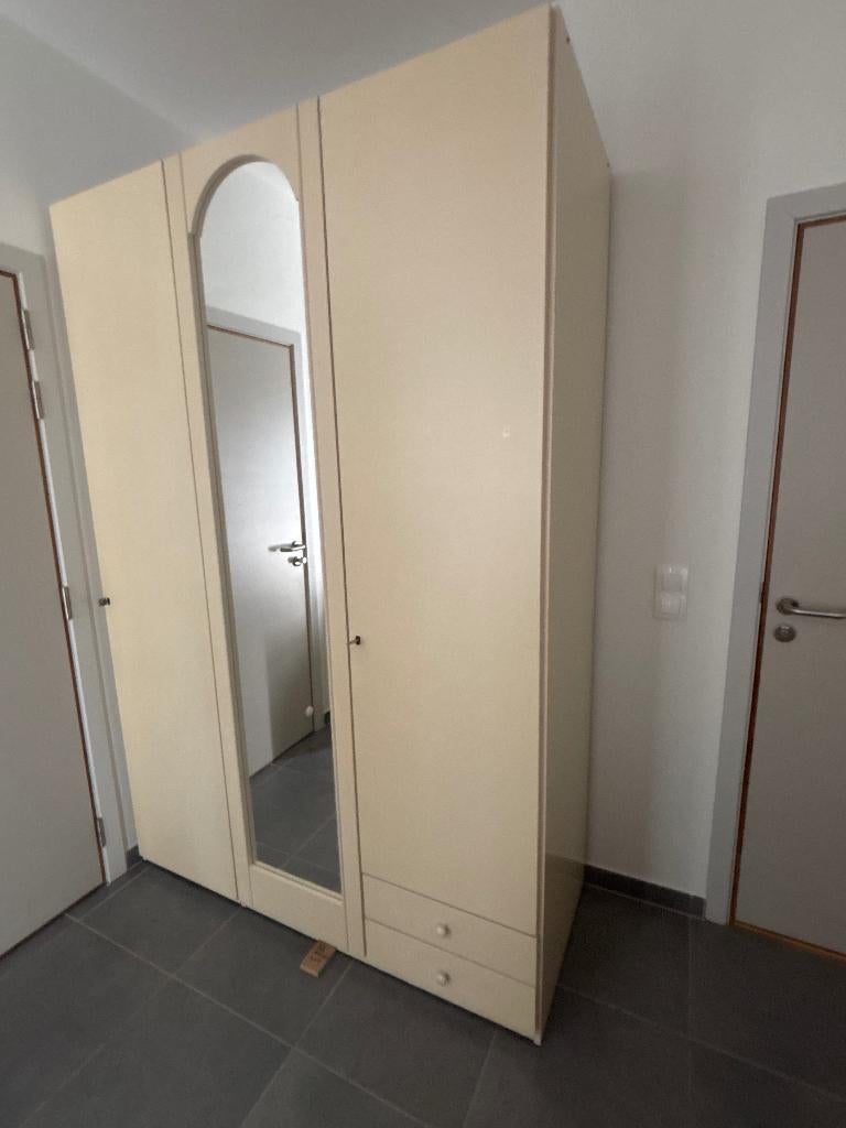 A vendre : une chambre à coucher complète - blanc crème, Maison & Meubles, Enlèvement, Utilisé, Deux personnes