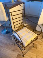 Lot de 6 chaises en fer forgé (+coussins) prix discutable, Jardin & Terrasse, Enlèvement, Comme neuf