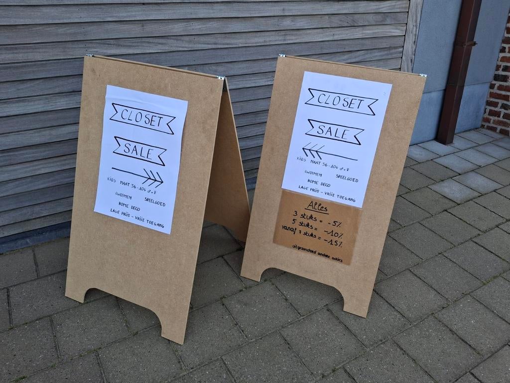 Reclame borden 2st zelf gemaakt mdf, Ophalen, Nieuw