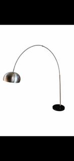 Moderne booglamp in inox look, Ophalen, Zo goed als nieuw