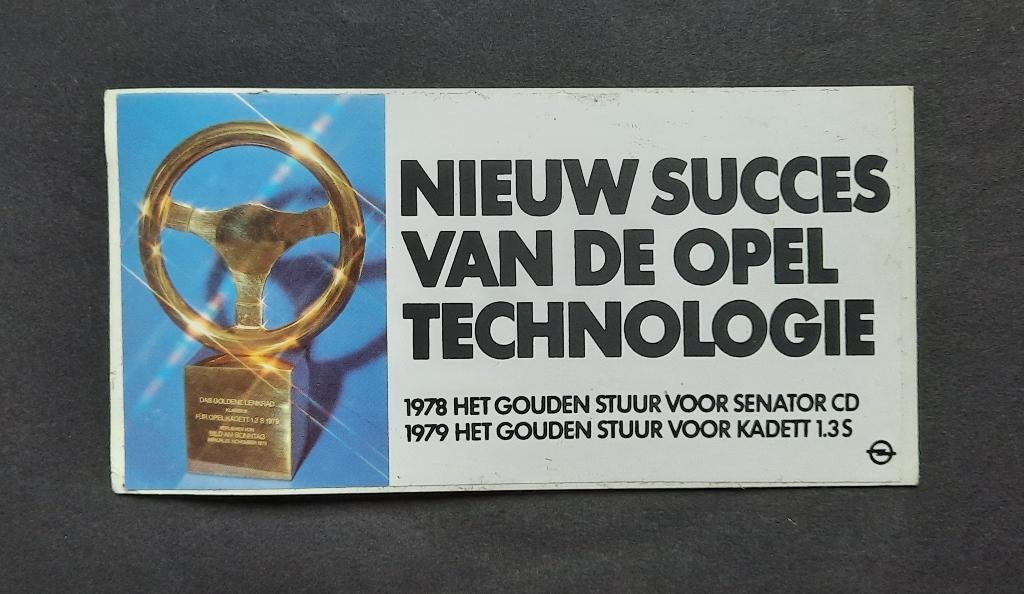 Oude Sticker Nieuw succes van de Opel Technologie, Envoi, Utilisé