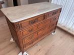 Antieke ladenkast met marmeren blad, Huis en Inrichting, Ophalen, Gebruikt, 100 tot 150 cm, Eikenhout