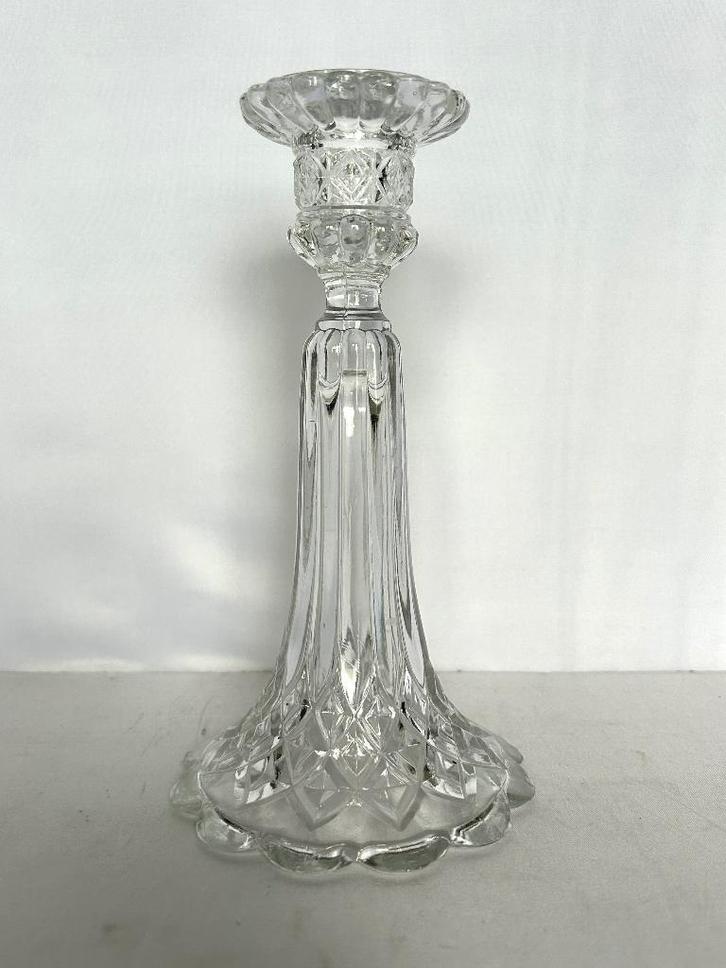 Val Saint Lambert Luxval kandelaar, Antiek en Kunst, Antiek | Glaswerk en Kristal, Ophalen of Verzenden