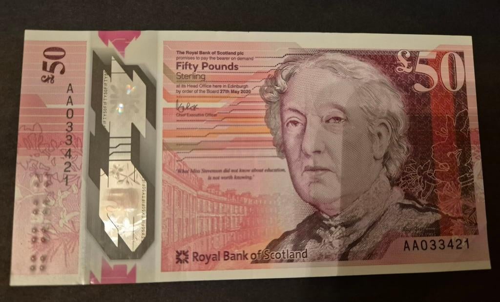 50 Pounds 2020 Schotland, Timbres & Monnaies, Billets de banque | Europe | Billets non-euro, Enlèvement ou Envoi, Autres pays