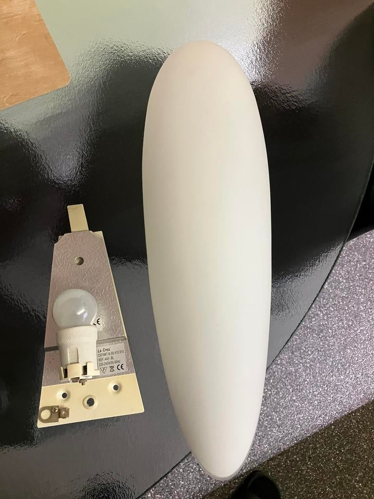 Melkglas (zgn druppel) wandlamp 4x, Ophalen of Verzenden, Zo goed als nieuw