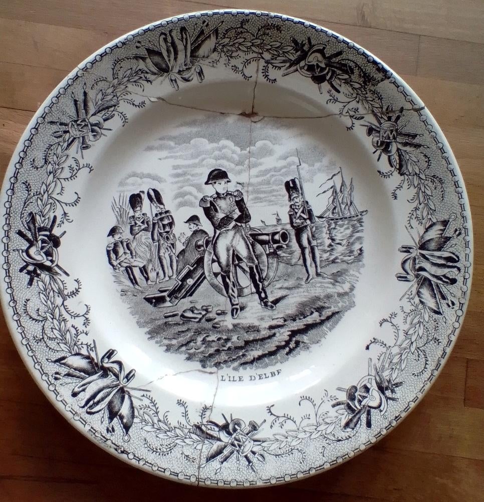 Antiek porseleinen bord, Ophalen of Verzenden