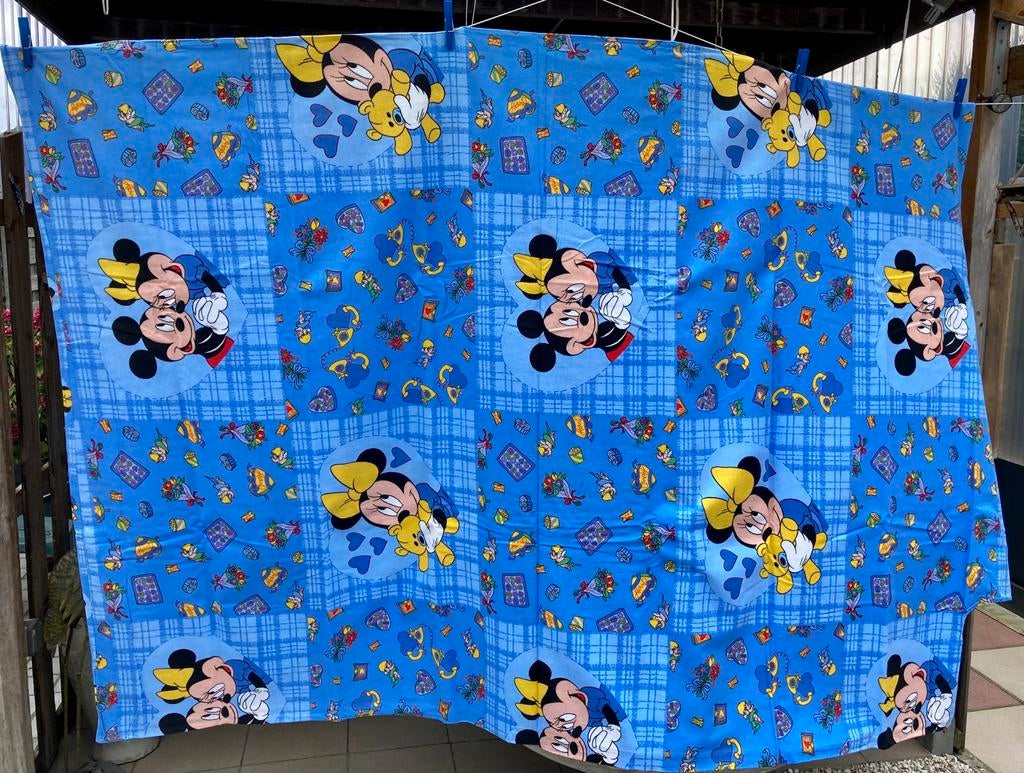 Mickey en Minnie Mouse 1 persoons dekbedovertrek, Ophalen of Verzenden, Zo goed als nieuw