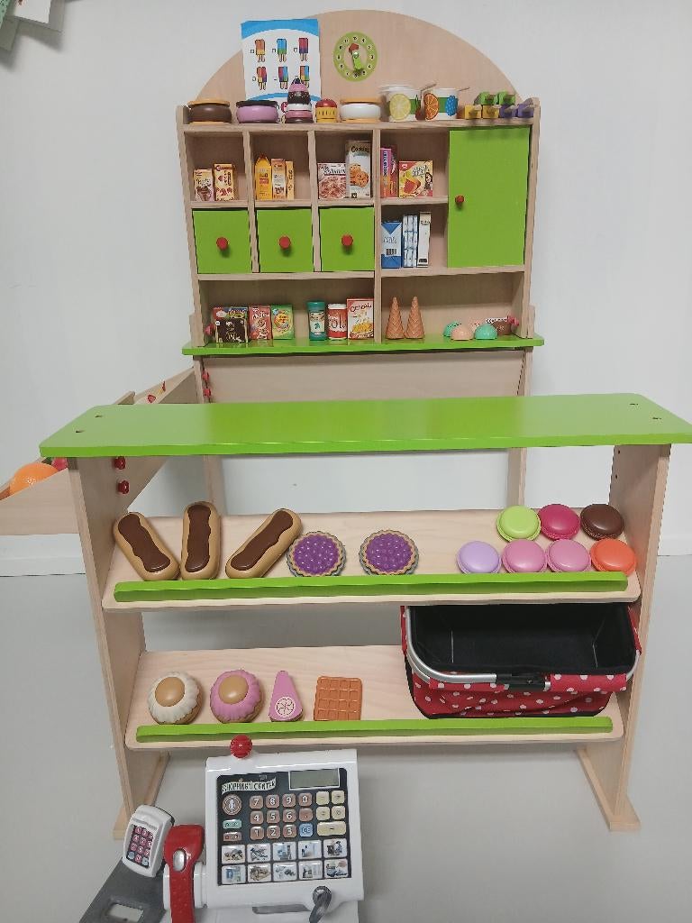 Houten winkeltje small foot, Kinderen en Baby's, Ophalen, Gebruikt, Meubelstuk of Keukentje