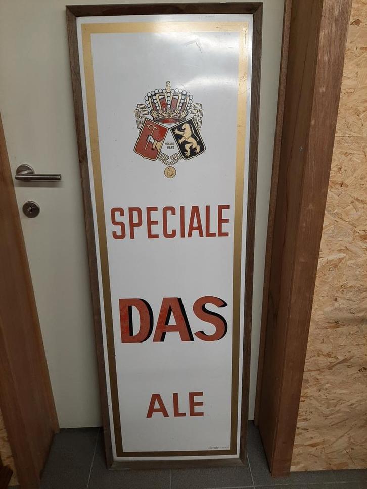 Reclamebord Speciale Das Ale - Hoegaarden., Verzamelen, Biermerken, Gebruikt, Reclamebord, Plaat of Schild, Ophalen