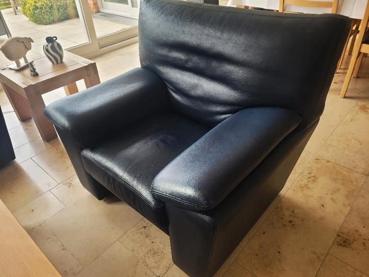 SALON CUIR COMME NEUF !, Maison & Meubles, Fauteuils, Comme neuf, Cuir, 75 à 100 cm, Enlèvement