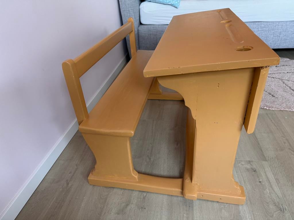 Oude houten schoolbank, Enlèvement, Comme neuf