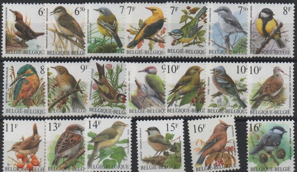 België: de vogels van Buzin, Verzenden, Orginele gom, Postfris, Overig