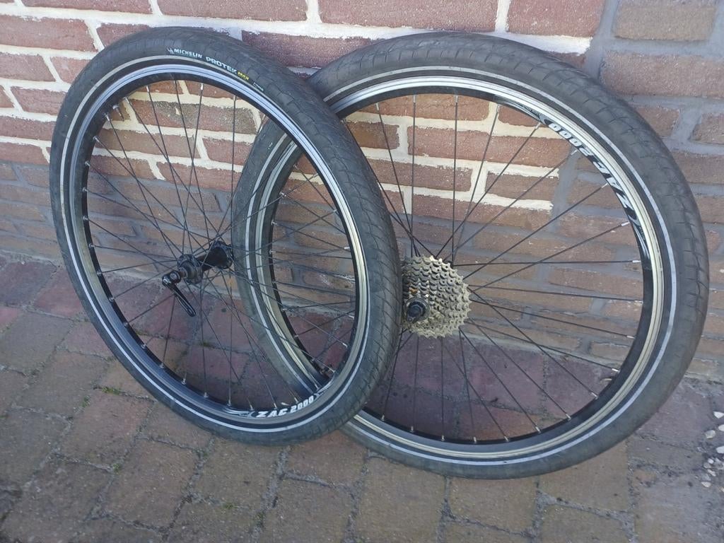 Shimano deore wielen, Fietsen en Brommers, Fietsonderdelen, Ophalen, Mountainbike, Wiel, Aluminium