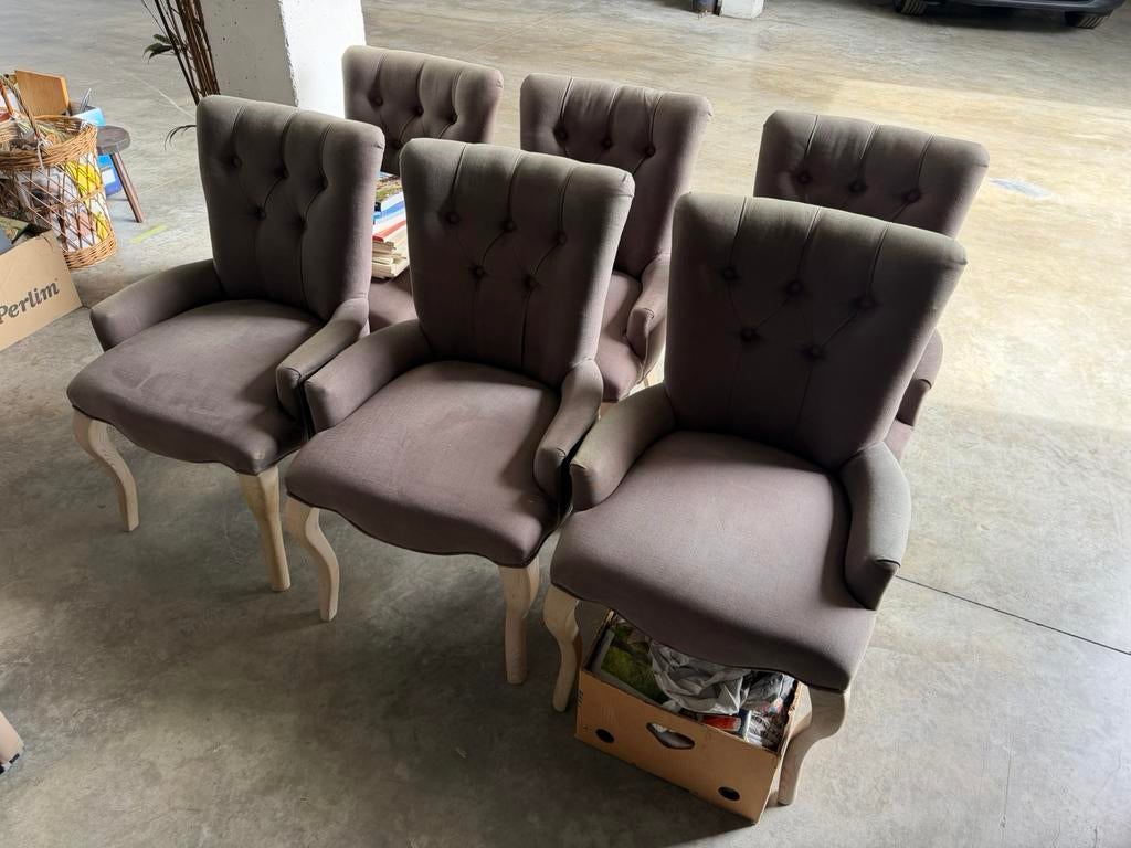 Lot de 6 chaises, Maison & Meubles, Chaises, Autres couleurs, Enlèvement, Tissus, Cinq, Six Chaises ou plus