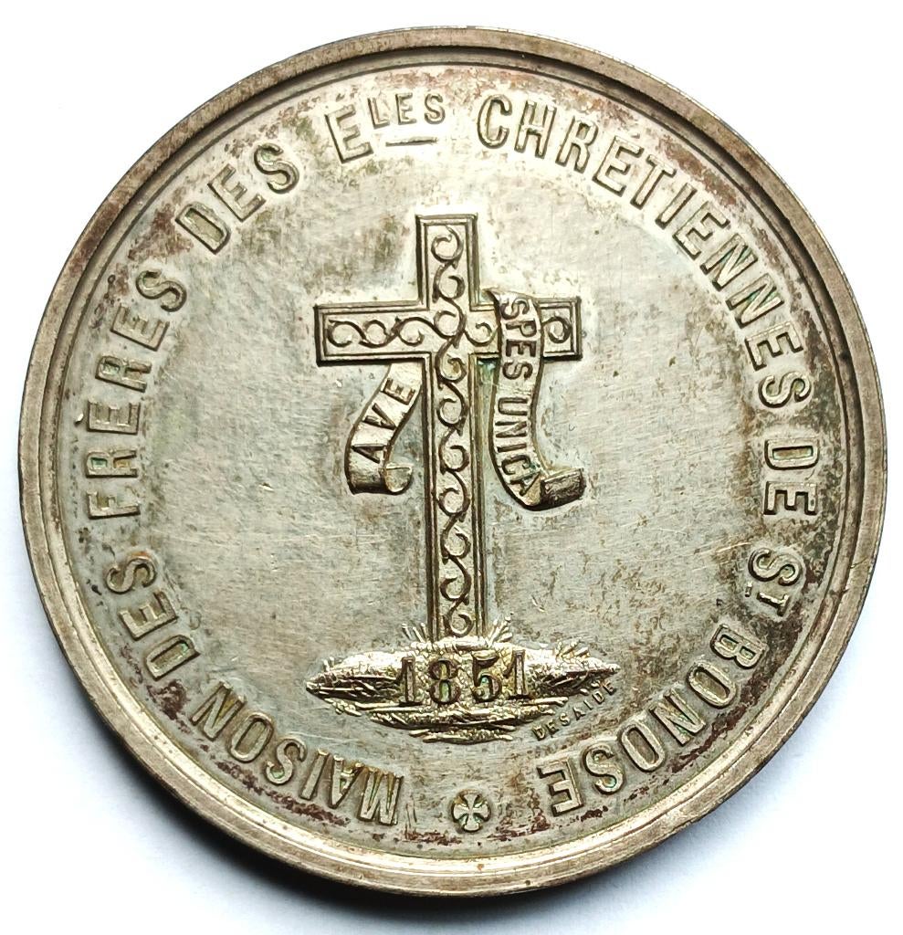 medaille 1865 Médaille d’honeur réunion  d'orleans st bonose, Ophalen of Verzenden, Brons