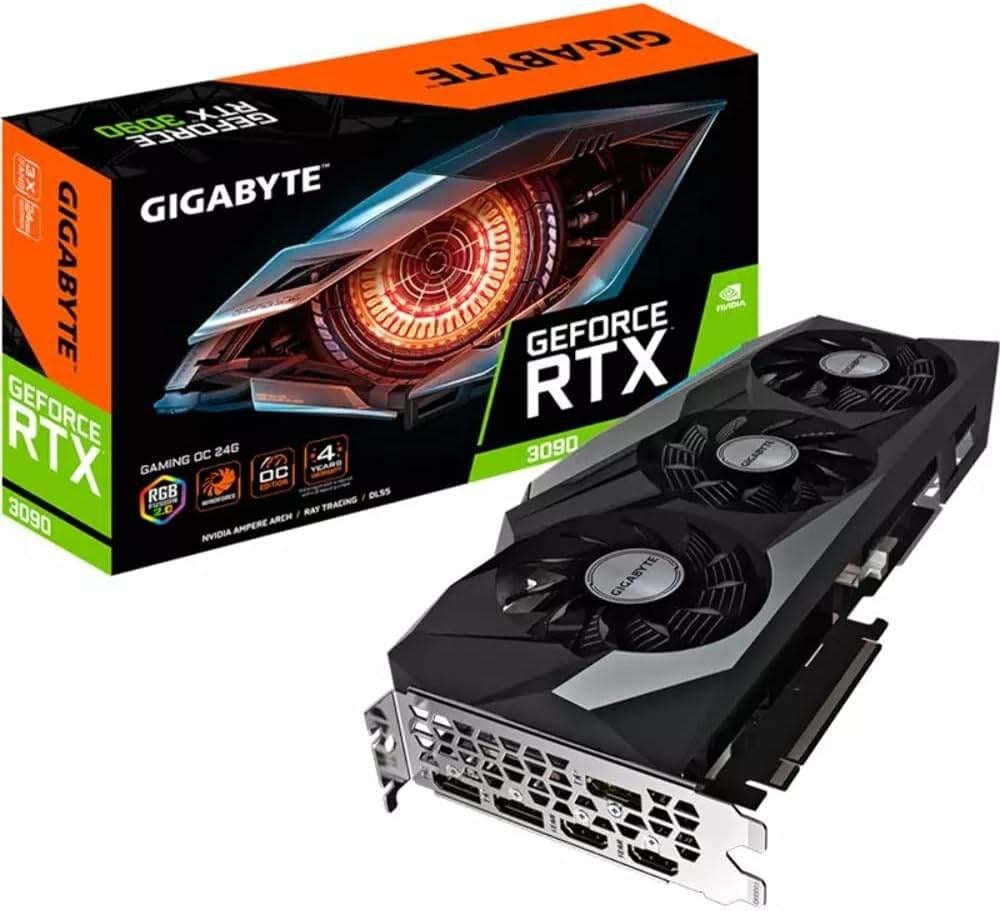 RTX 3090 Gigabyte NVIDIA, Computers en Software, Videokaarten, Gebruikt, Nvidia, PCI-Express 4.0, GDDR6, HDMI, DisplayPort, Ophalen of Verzenden