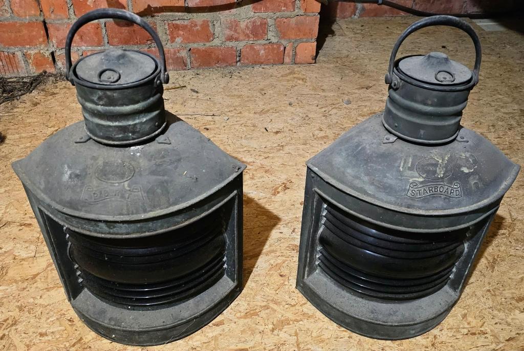 2 koperen scheepslampen (set), Ophalen, Gebruikt, Gebruiksvoorwerp