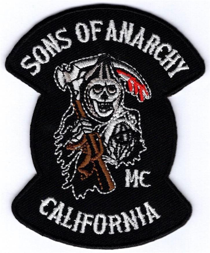 Sons of Anarchy stoffen opstrijk patch embleem #2, Motoren, Accessoires | Stickers, Verzenden