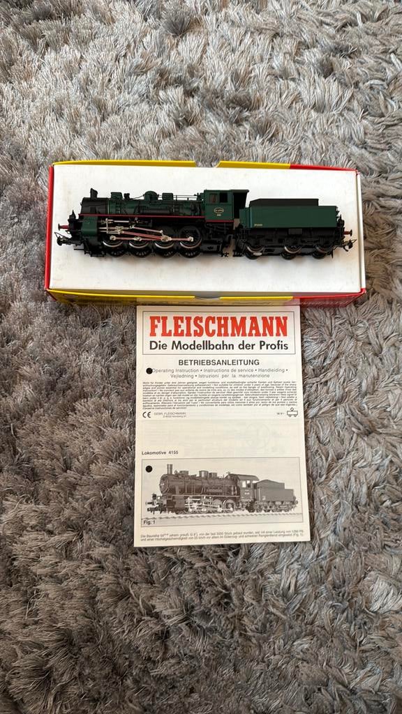 Fleischmann, stoomlocomotief 81.256, Fleischmann, Ophalen of Verzenden, Zo goed als nieuw, Gelijkstroom