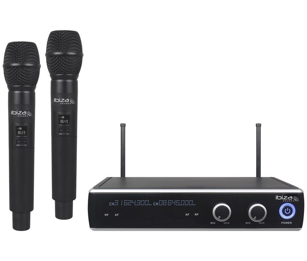 Dubbele UHF microfoon set 2 hand microfoons 863.9 & 864.9MHZ, Muziek en Instrumenten, Ophalen of Verzenden, Nieuw, Overige typen