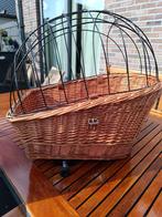 Rieten fietsmand voor hondje, Fietsen en Brommers, Ophalen, Zo goed als nieuw, Fietsmand, Duvo+