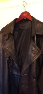 Manteau en cuir noir xxl, Comme neuf, Noir, Veste ou Manteau, Enlèvement ou Envoi