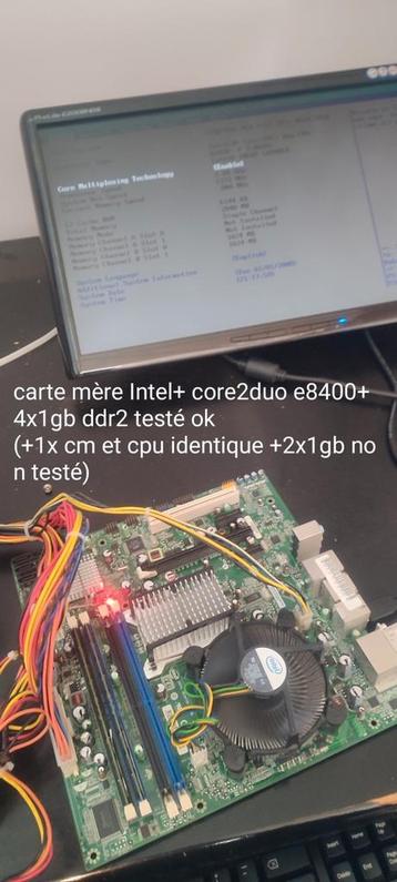 Carte mère avec core2duo et ram beschikbaar voor biedingen