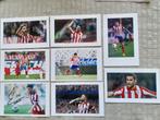 8 getekende foto's van Atletico Madrid, Comme neuf, Cartes de joueur, Enlèvement ou Envoi