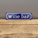 Emaille bordje "WINE BAR", Verzamelen, Overige Verzamelen, Ophalen of Verzenden, Zo goed als nieuw