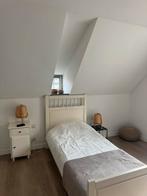 Eenpersoonsbed met lattenbodem, Huis en Inrichting, Ophalen, Eenpersoons, 210 cm, Crème