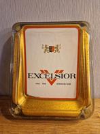 Oude glazen wisselgeld schaal Excelsior bier en wijn, Verzamelen, Ophalen of Verzenden