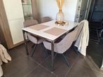 Eettafel design 135 lang en 85 breedte glossy wit finish, Huis en Inrichting, Tafels | Eettafels, Ophalen, Zo goed als nieuw