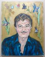 KIMON SYNESSIOS / MANNENPORTRET / OLIEVERF / 45x35cm CHASSIS, Antiek en Kunst, Kunst | Schilderijen | Modern, Ophalen of Verzenden