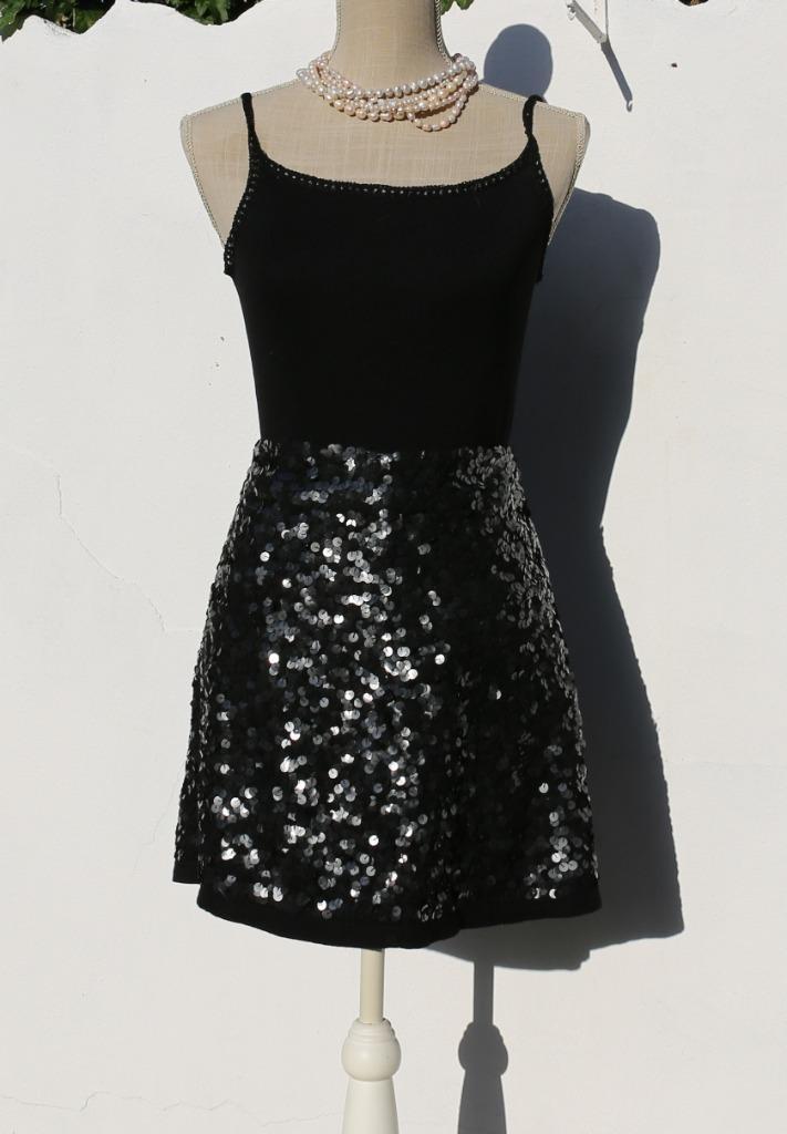 Zeer mooie zwarte rok met lovertjes T40, Kleding | Dames, Rokken, Nieuw, Maat 38/40 (M), Zwart, Ophalen of Verzenden