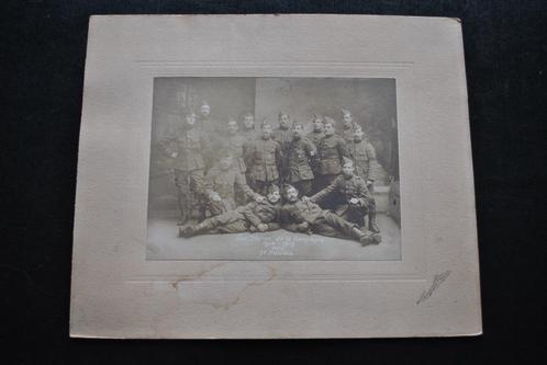 Grote foto Bromide Belgische soldaten 1919 'Helden' Krefeld, Verzamelen, Militaria | Algemeen, Landmacht, Foto of Poster, Ophalen of Verzenden