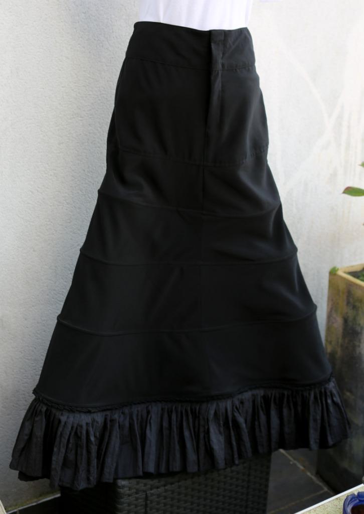 Prachtige zwarte avondrok met hoepels T38/40, Kleding | Dames, Rokken, Zo goed als nieuw, Maat 38/40 (M), Zwart, Ophalen of Verzenden