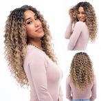 Swiss lace front pruik lang haar met spiraalkrullen model Ka, Verzenden, Nieuw, Pruik of Haarverlenging