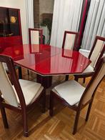 Tafel - Lak - Bordeauxrood - Eric Maville - Messing - ca. 19, Ophalen