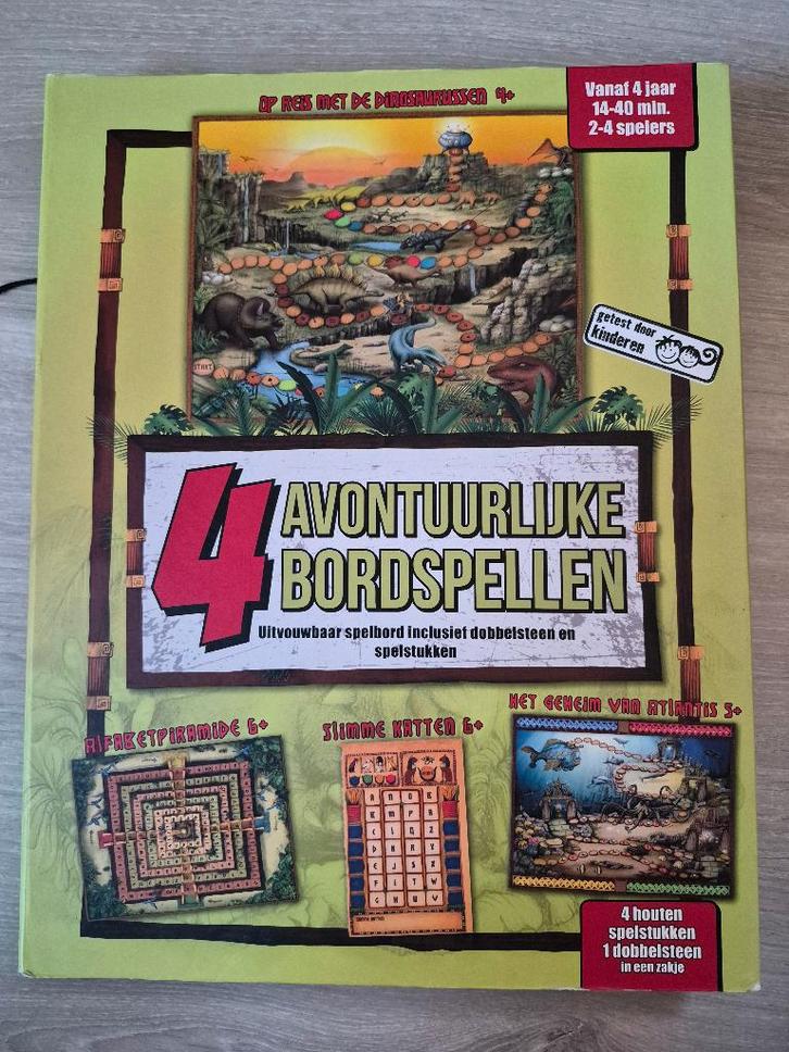 4 avontuurlijke bordspellen, Enfants & Bébés, Jouets | Autre, Comme neuf, Garçon ou Fille, Enlèvement ou Envoi